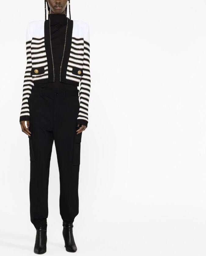 Balmain Gestreept jack Wit