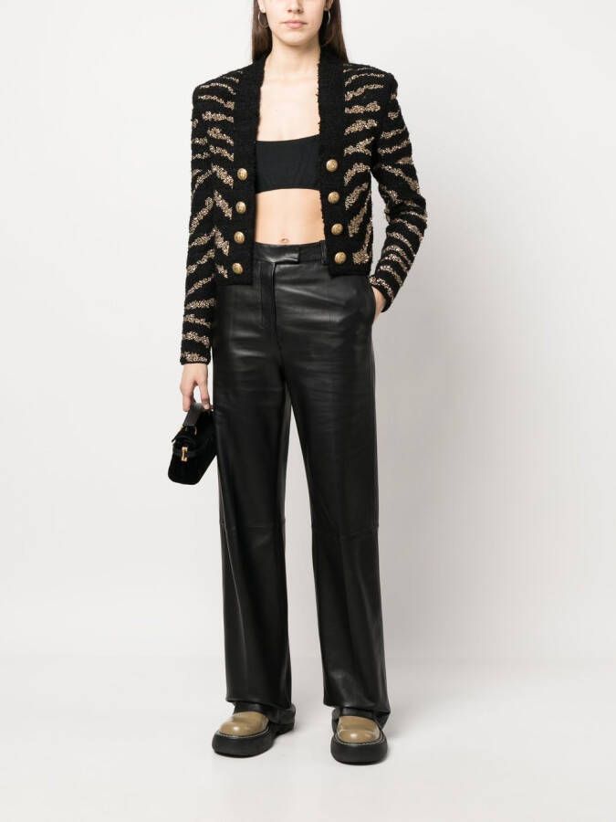 Balmain Gestreept vest Zwart