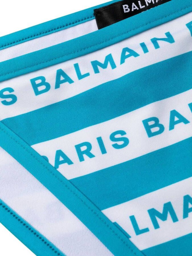 Balmain Gestreepte bikini Blauw