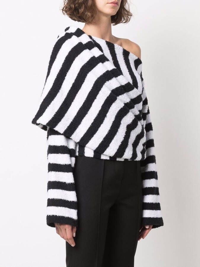 Balmain Gestreepte top Wit