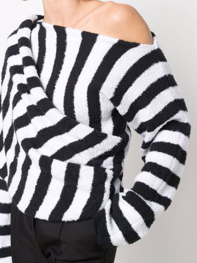 Balmain Gestreepte top Wit