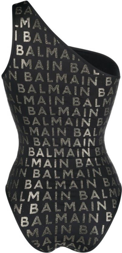 Balmain Asymmetrisch badpak Zwart