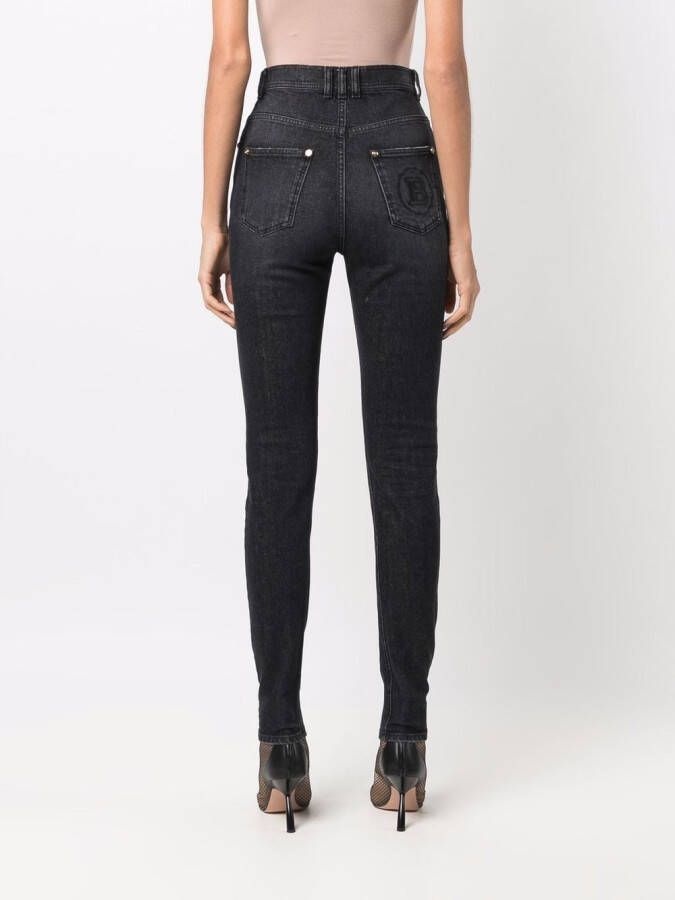 Balmain High waist jeans Zwart