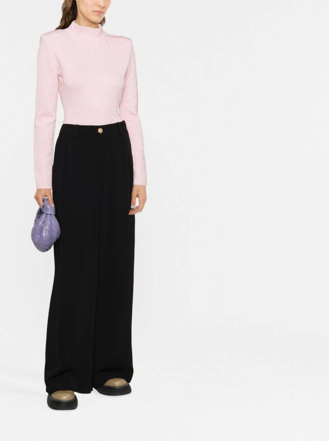 Balmain High waist palazzo broek Zwart
