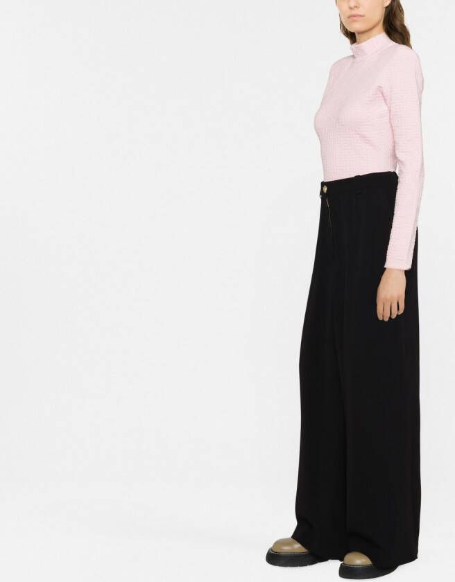 Balmain High waist palazzo broek Zwart