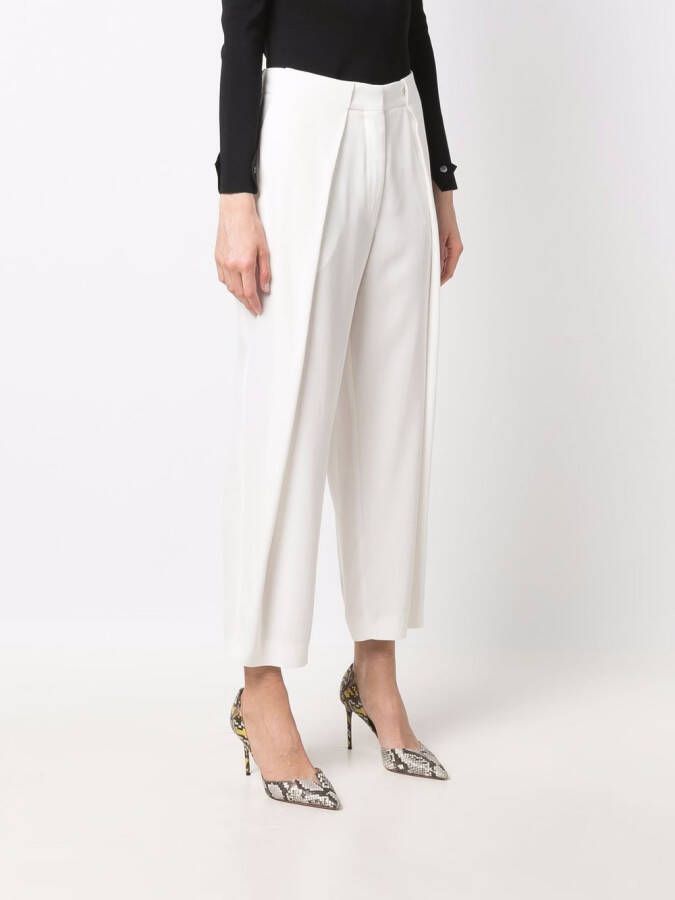 Balmain High waist plooibroek Wit
