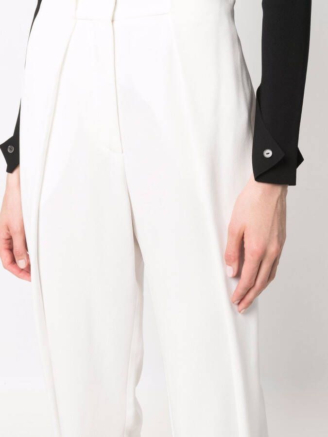 Balmain High waist plooibroek Wit