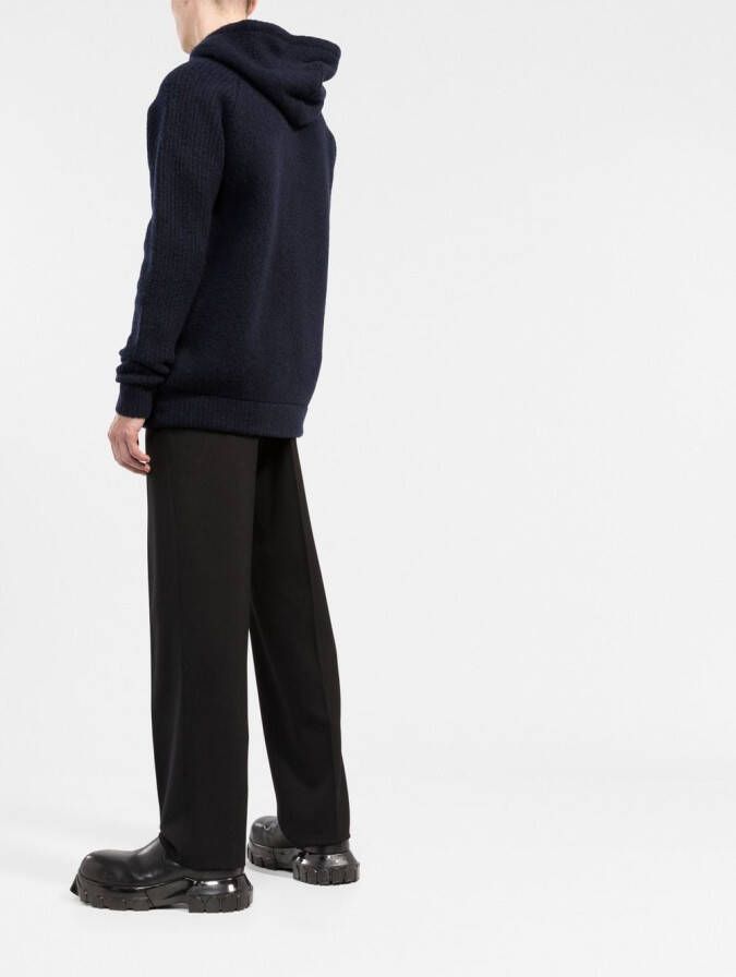 Balmain Hoodie met logopatch Blauw