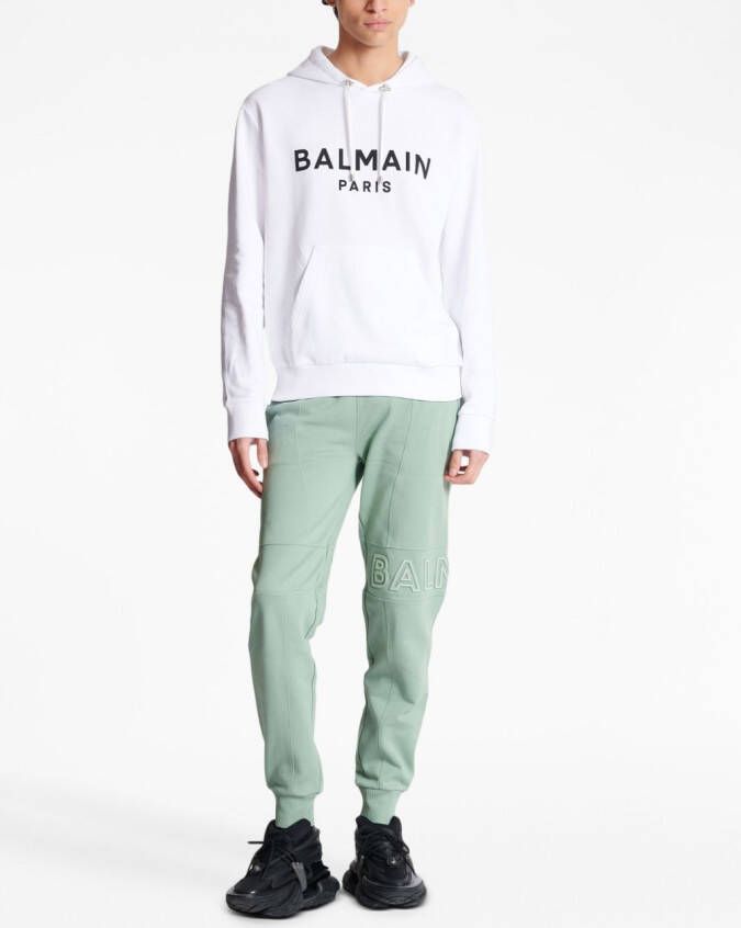 Balmain Hoodie met logoprint Wit