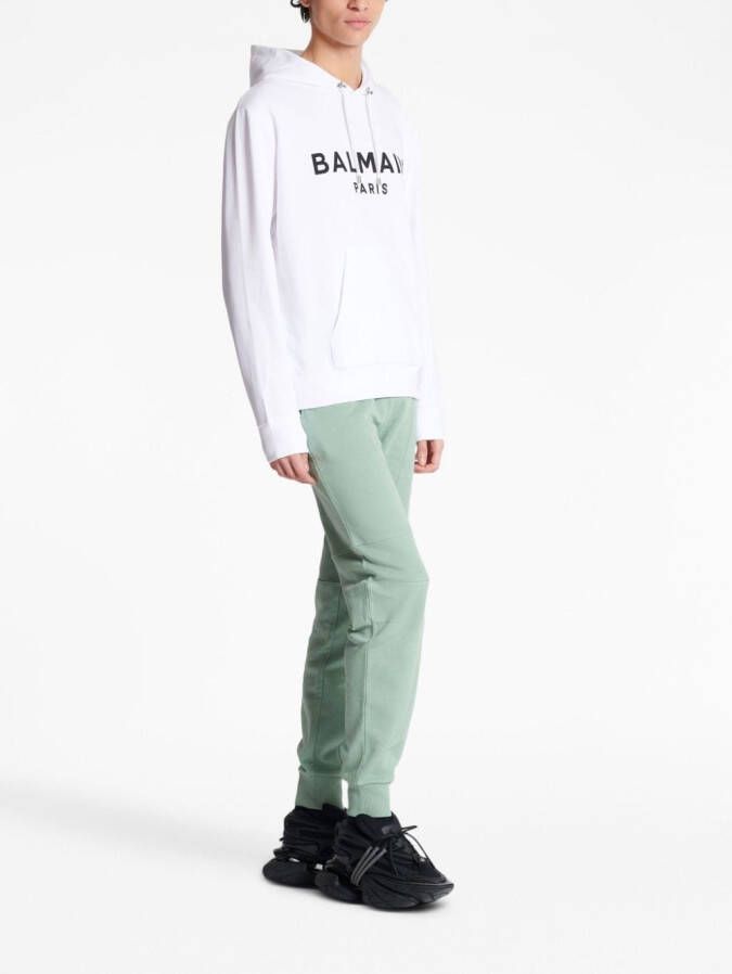 Balmain Hoodie met logoprint Wit