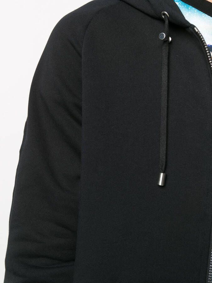 Balmain Hoodie met rits Zwart
