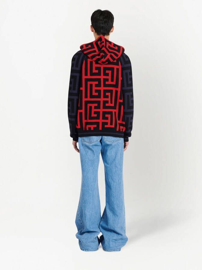 Balmain Hoodie met trekkoord Blauw