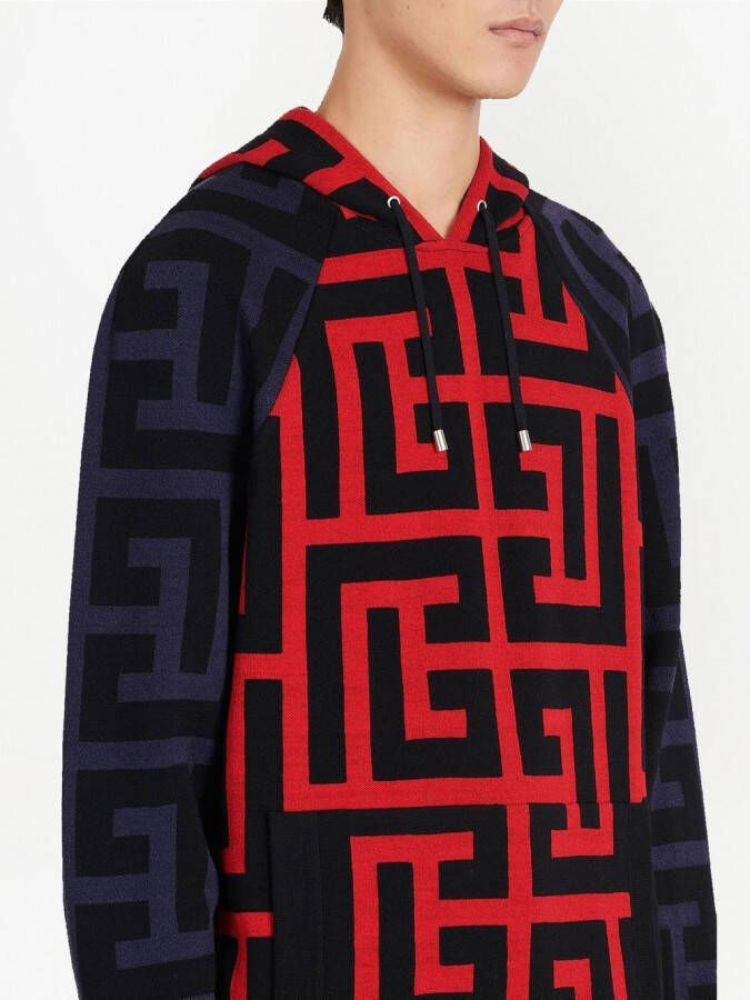 Balmain Hoodie met trekkoord Blauw