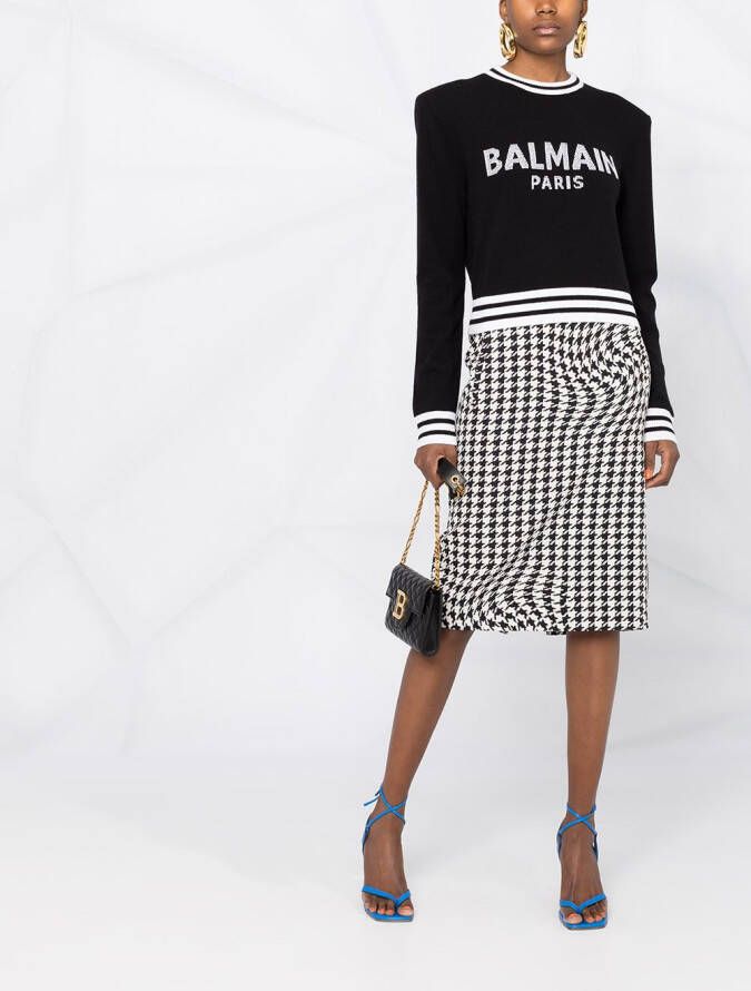 Balmain Intarsia trui Zwart