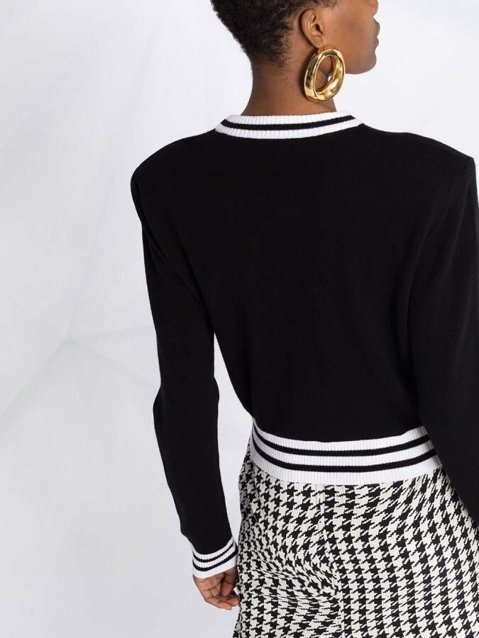 Balmain Intarsia trui Zwart