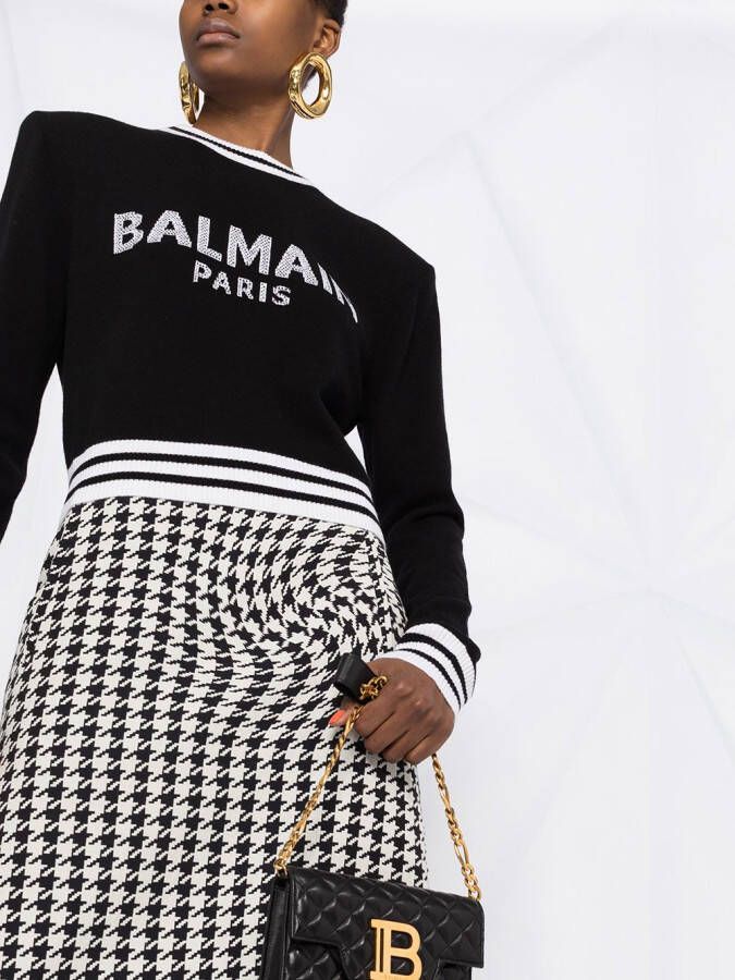 Balmain Intarsia trui Zwart