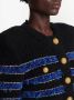 Balmain Veste en tweed rayé métallisé Blauw Dames - Thumbnail 4