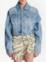 Balmain Short jacket in faded denim Blauw Dames - Thumbnail 5