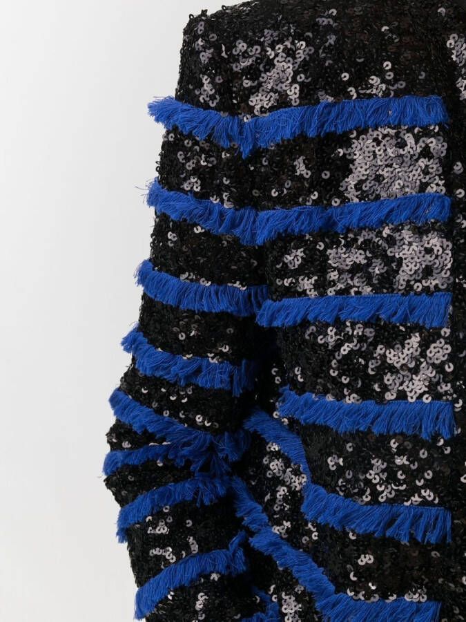 Balmain Jas met franjes Zwart