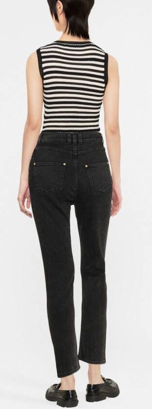 Balmain Jeans met logoplakkaat Zwart