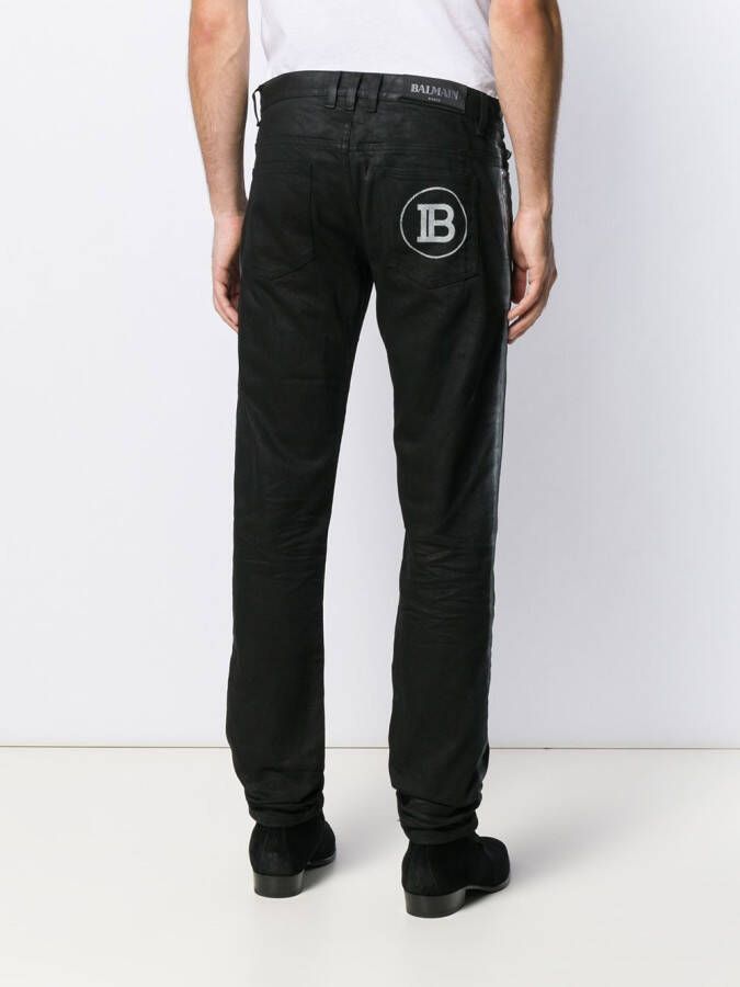 Balmain Jeans met zijstreep Zwart