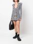 Balmain Jurk met pied-de-poule print Zwart - Thumbnail 2