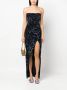 Balmain Jurk verfraaid met pailletten Zwart - Thumbnail 2