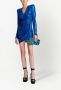 Balmain Gedrapeerde jersey lamé jurk Blue Dames - Thumbnail 2
