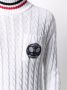 Balmain Kabelgebreide trui Wit - Thumbnail 5