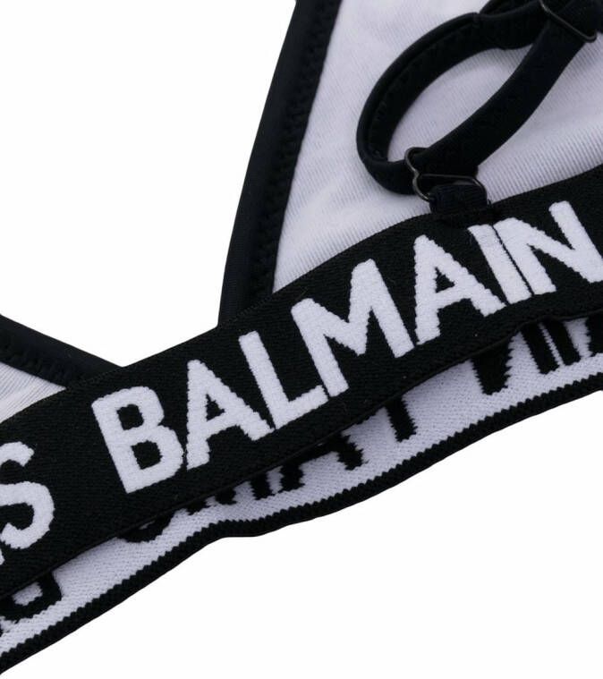 Balmain Kids Bikini met logoband Zwart