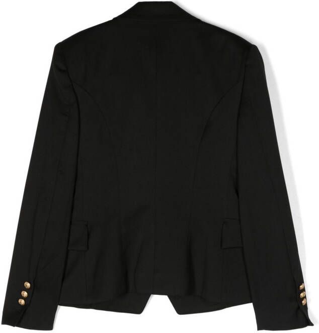 Balmain Kids Blazer met dubbele rij knopen Zwart