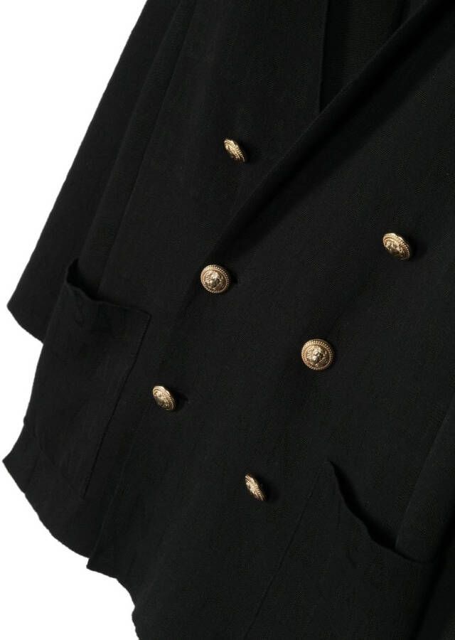 Balmain Kids Blazer met dubbele rij knopen Zwart