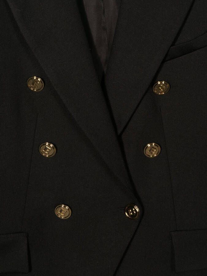 Balmain Kids Blazer met dubbele rij knopen Zwart