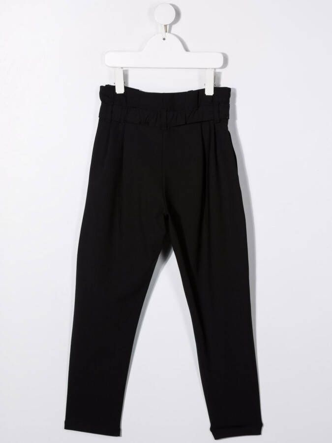 Balmain Kids Broek met ceintuur Zwart