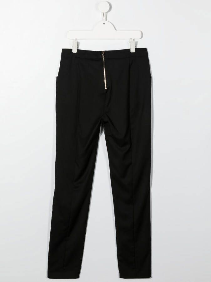 Balmain Kids Broek met decoratieve knopen Zwart