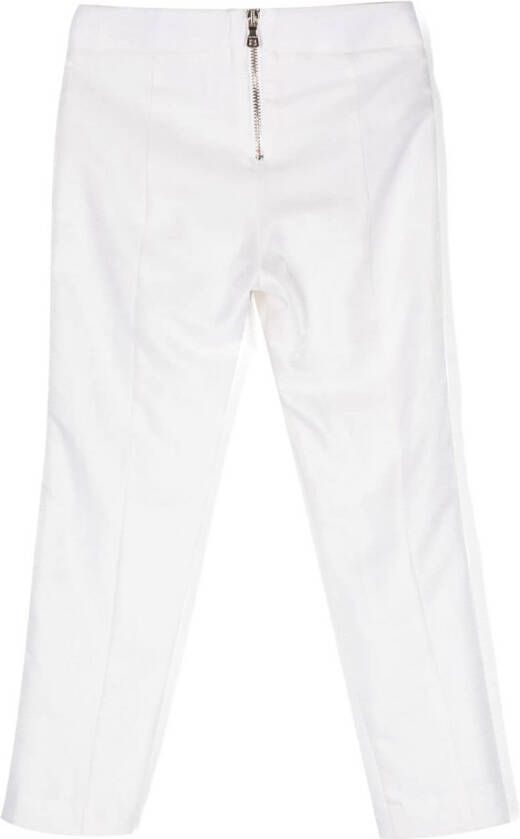 Balmain Kids Broek met reliëf-knoop Wit