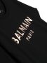 Balmain Kids Katoenen T-shirt met logoprint Zwart - Thumbnail 3