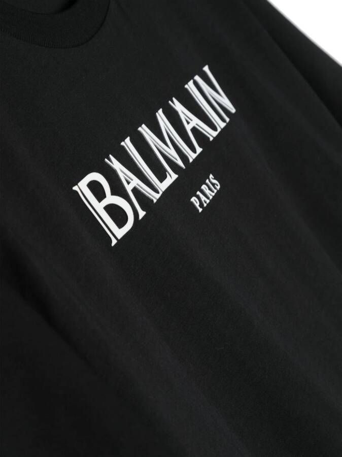 Balmain Kids T-shirt met logoprint Zwart