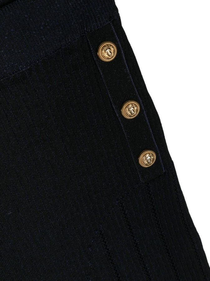 Balmain Kids Geribbelde rok Blauw