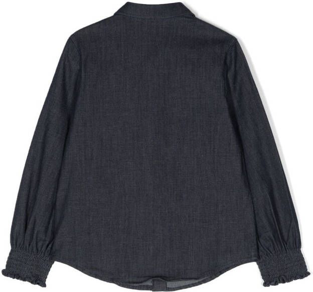 Balmain Kids Button-down shirt Blauw
