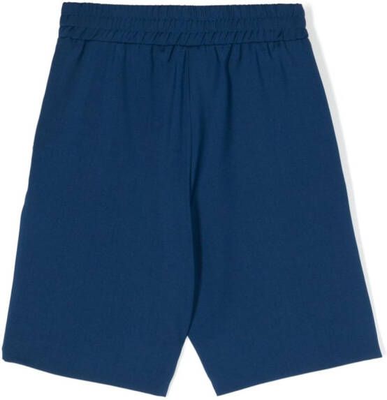 Balmain Kids Wollen shorts Blauw