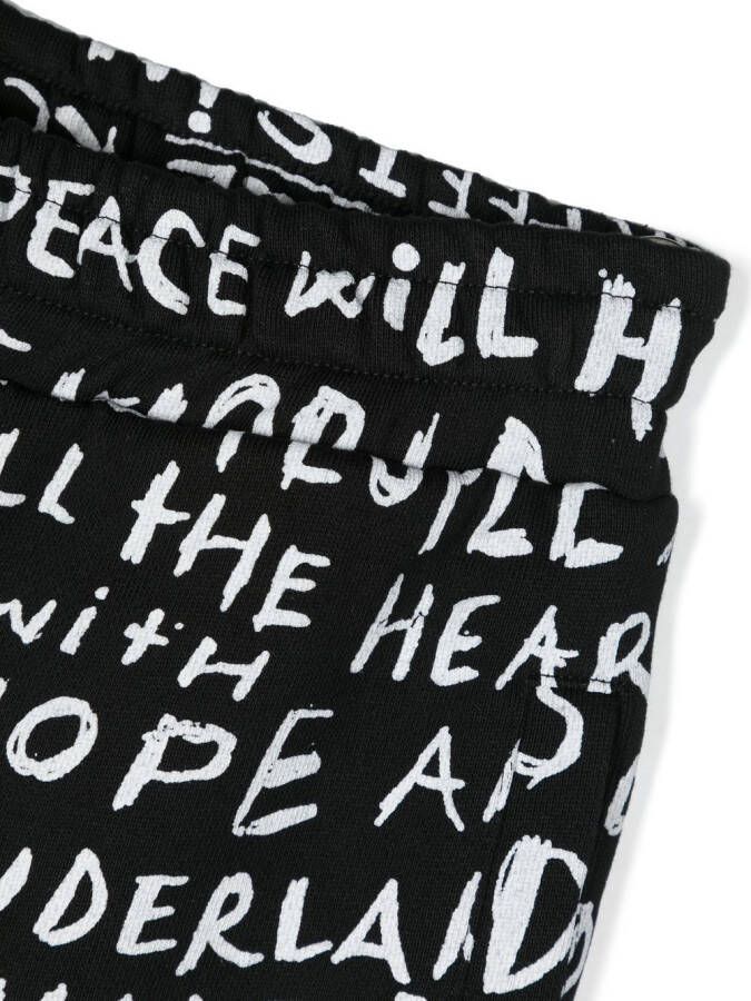 Balmain Kids Shorts met grafische print Zwart