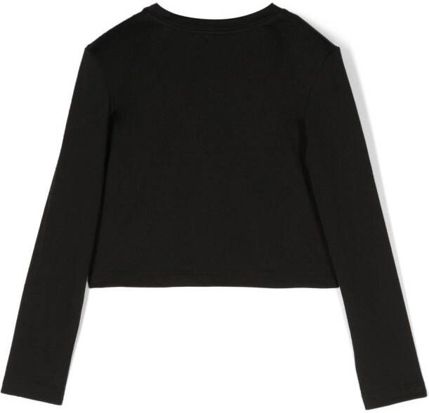 Balmain Kids T-shirt met logo Zwart