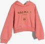 Balmain Kids Cropped hoodie Roze - Thumbnail 2
