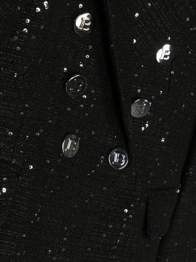 Balmain Kids Blazer met dubbele rij knopen Zwart