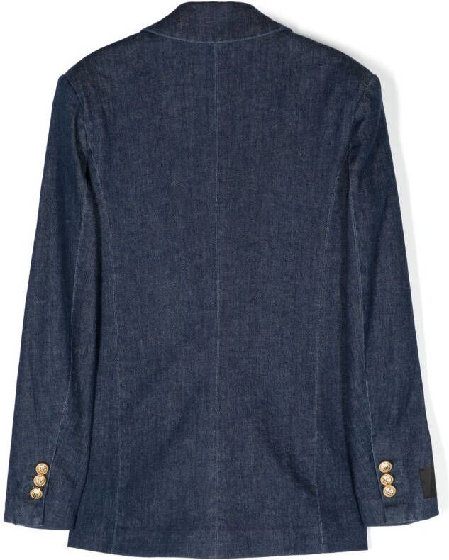 Balmain Kids Blazer met dubbele rij knopen Blauw