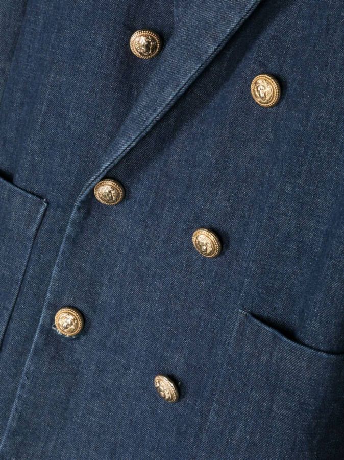 Balmain Kids Blazer met dubbele rij knopen Blauw