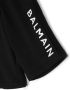 Balmain Kids Shorts met logo-reliëf Zwart - Thumbnail 3