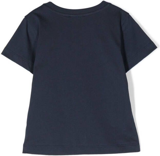 Balmain Kids T-shirt met geborduurd logo Blauw