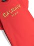 Balmain Kids T-shirt met geborduurd logo Rood - Thumbnail 3
